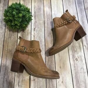 Sperry Top Sider Brown Leather Liberty Ankle Chelsea Stlyle Boot`